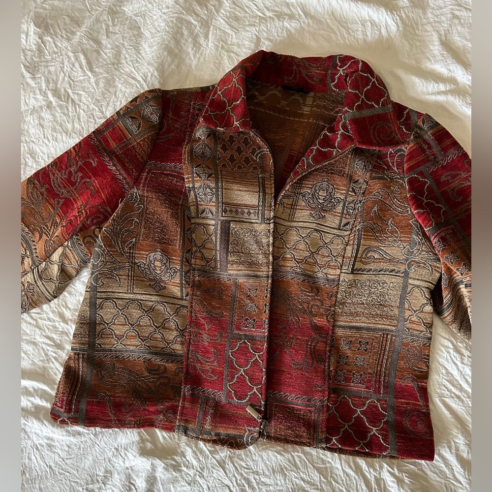 Beautiful Vintage Ladies Zip Up Jacket By Molly A… - image 1